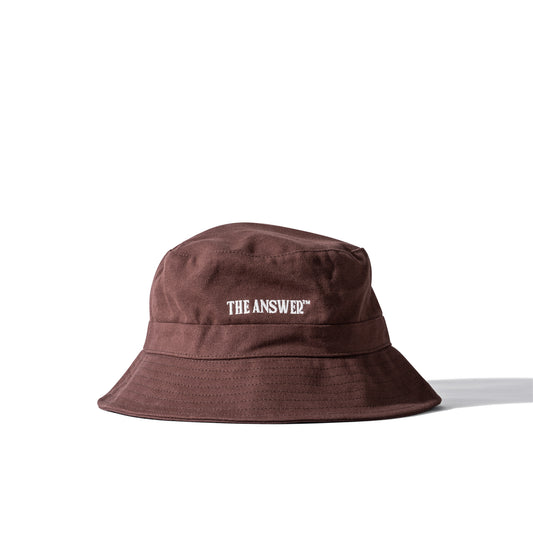 Men's brown bucket hat, The Answer brown bucket hat